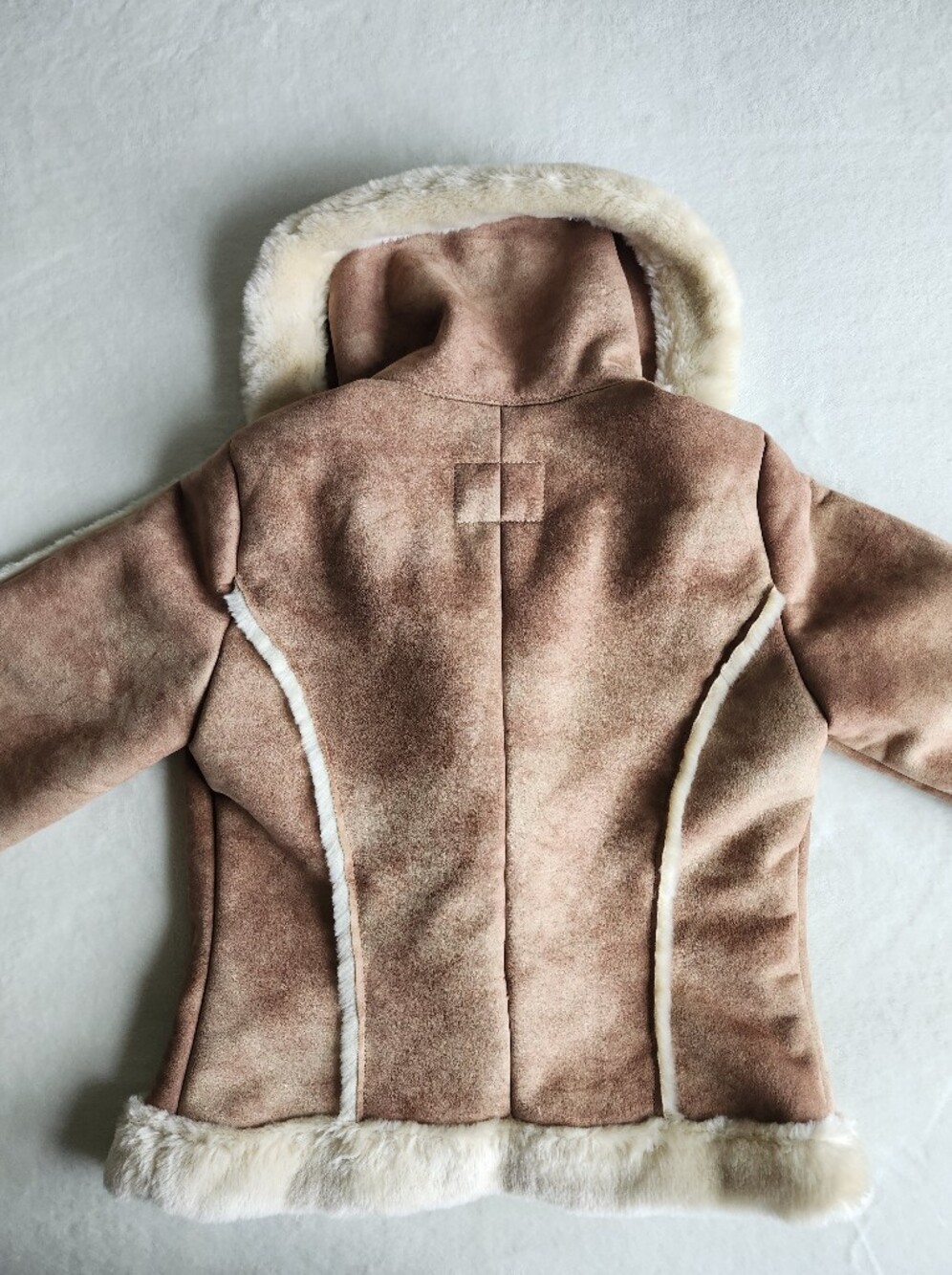Vintage MEXX Aviator Faux Suede Jacket - Light Brown, Size 6 - Picture 3 of 9